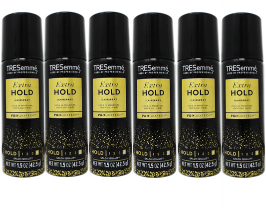 TRESemmé Tres Two extra hold spray bottle provides long-lasting control.