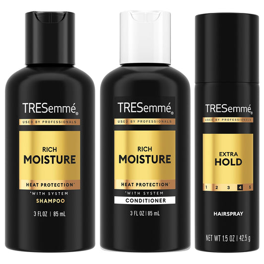 TRESemmé Rich Moisture Shampoo bottle delivering hydration for dry hair