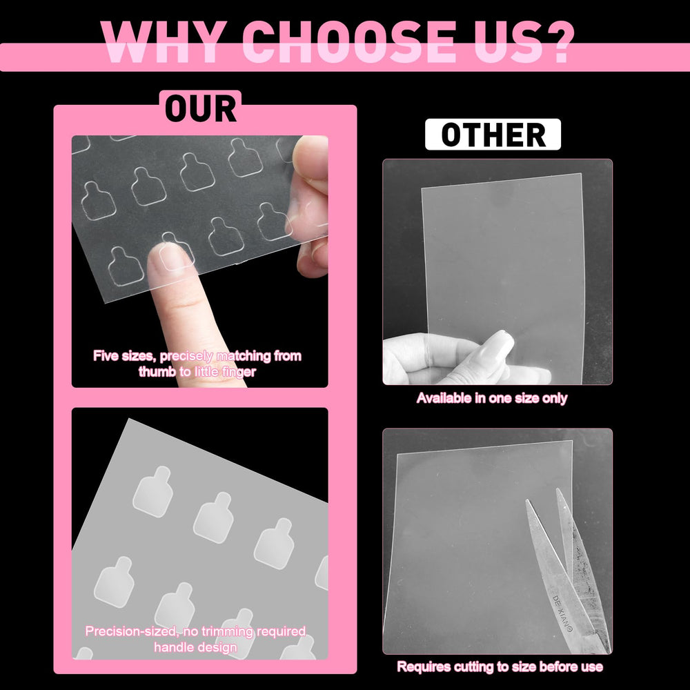 TRESSON Nail Repair Patches transparent material blends discreetly.
