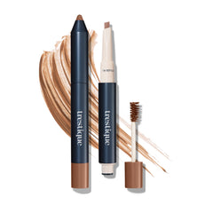 TRE'STIQUE Brow Pencil and Gel dual-tip for versatile shaping and natural definition.