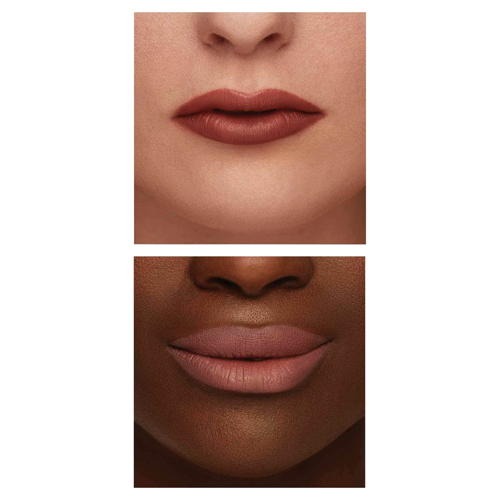 TRE'STIQUE built-in lip balm delivers hydrating nourishment with subtle tint.