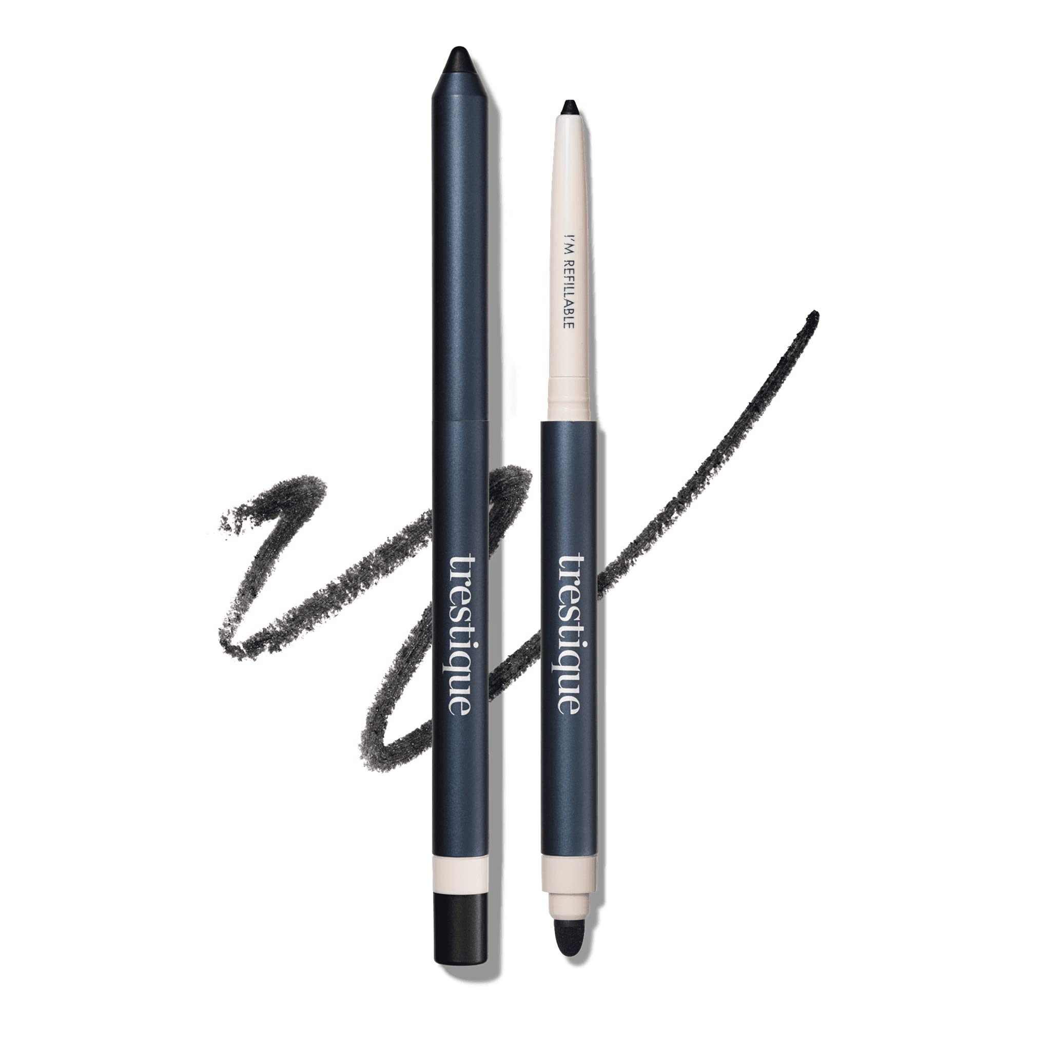 TRE'STIQUE Eyeliner Forever Case close-up, showcasing refillable design for sustainable beauty.