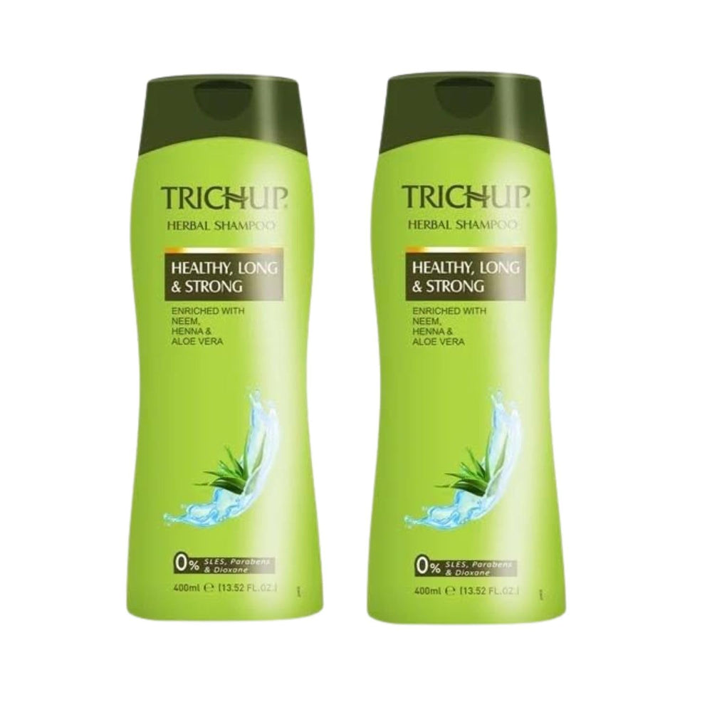 TRICHUP herbal shampoo bottle with aloe vera and neem for scalp nourishment
