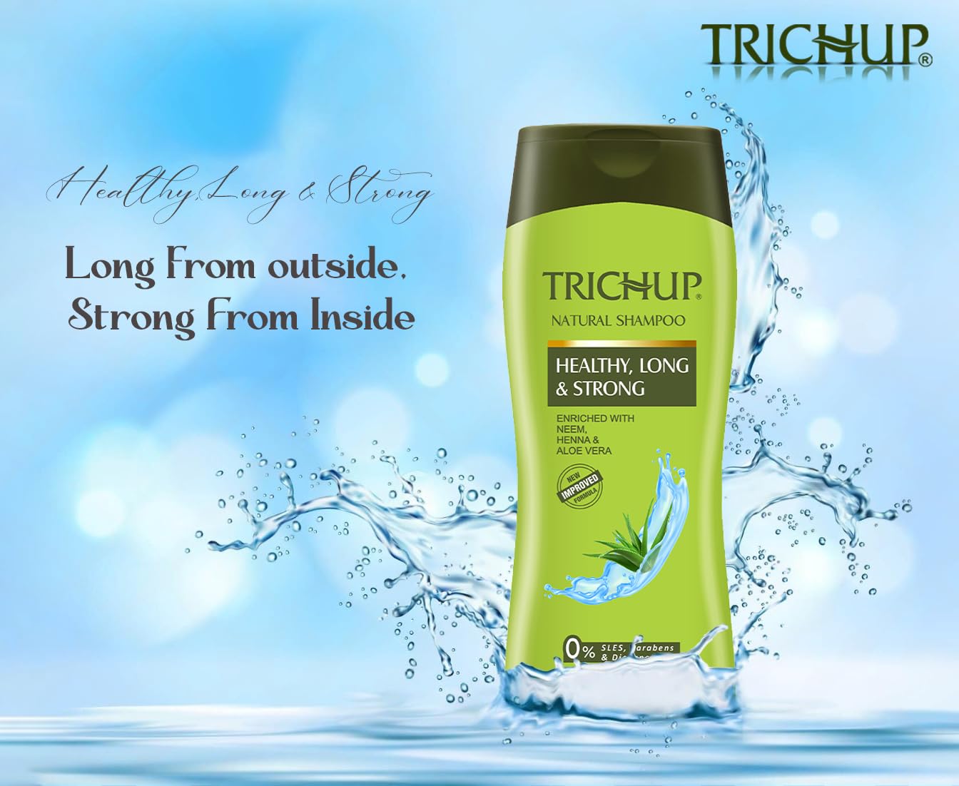 TRICHUP paraben-free formula without sulfates keeps hair gentle