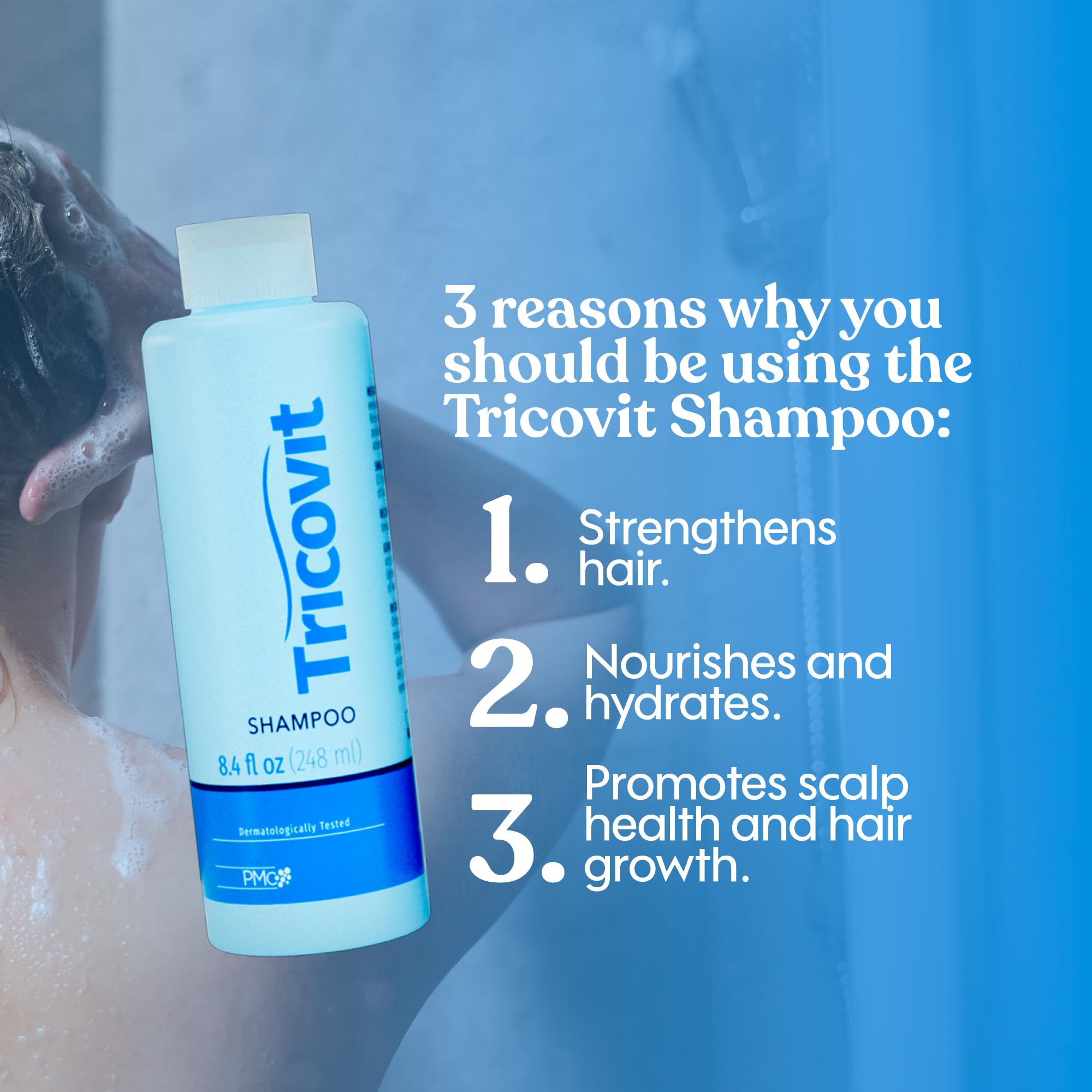 Tricovit scalp regeneration action image emphasizing renewed scalp health.