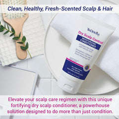 TriDerma Rosemary oil bottle shows invigorating scalp hydration.