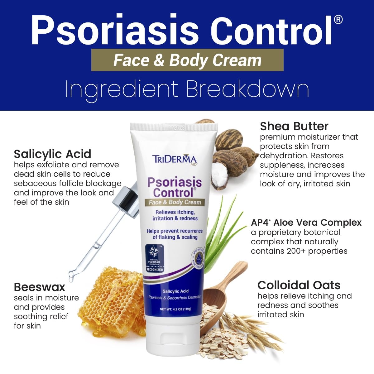 TriDerma Psoriasis Control Cream hands-apply demonstrates easy daily routine for soothing skin.