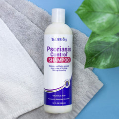 TriDerma Psoriasis Control Shampoo bergamot scent enhances a refreshing wash