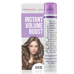 TRIDESIGN Aero Body Infusion Volumizer bottle with spray for instant root lift.