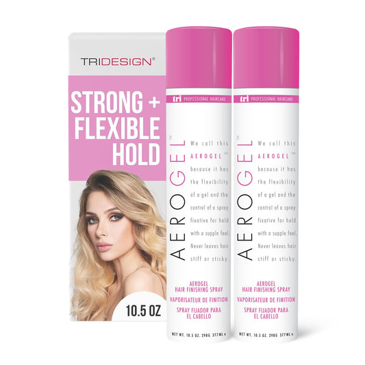 TRIDESIGN Aerogel hairspray bottle closed for secure hold