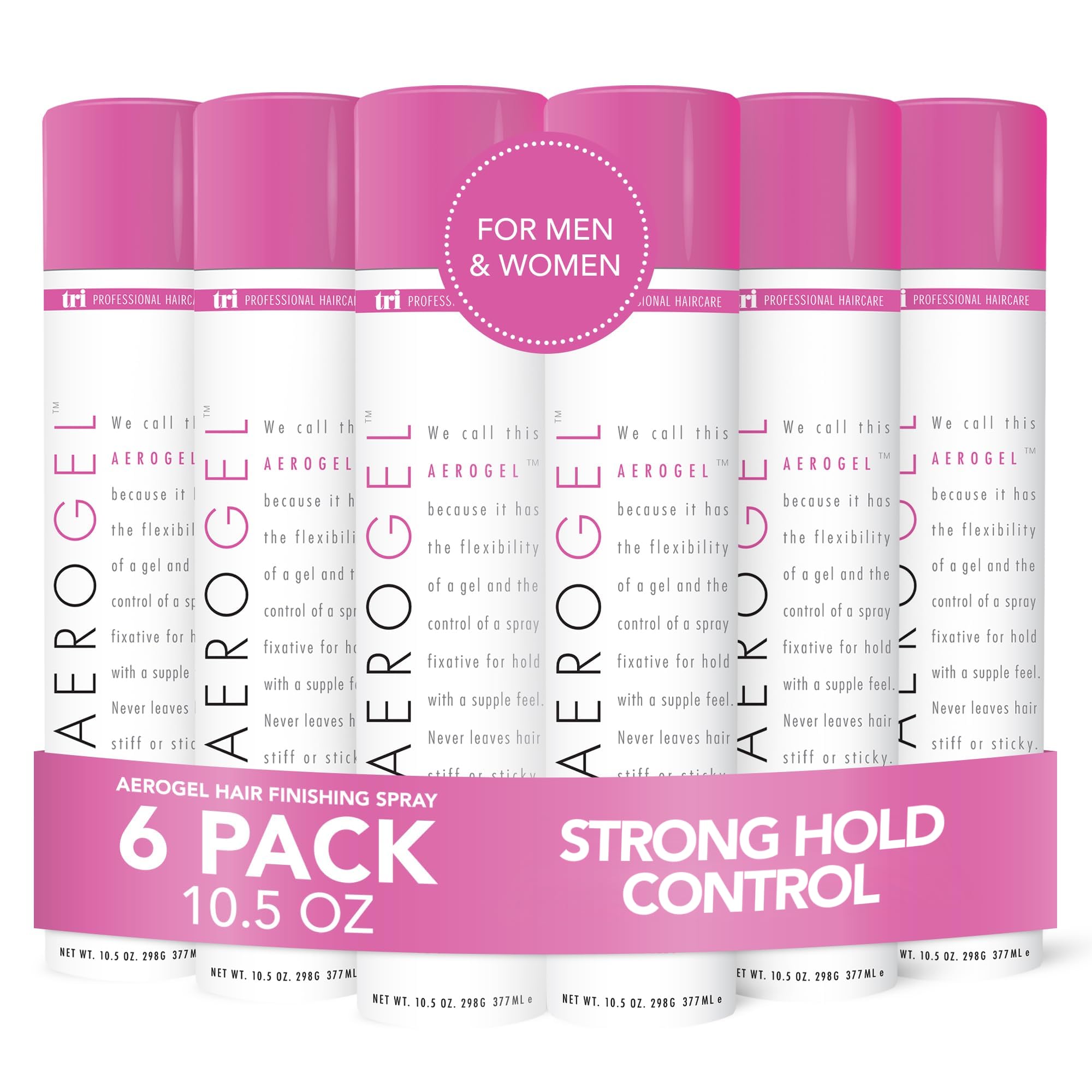 TRIDESIGN Aerogel Hairspray — strong hold keeps your style all day without stiffness.