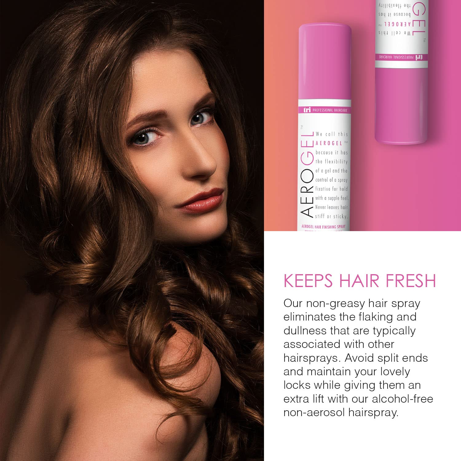 TRIDESIGN Aerogel shows non-sticky formula leaving light, clean finish.