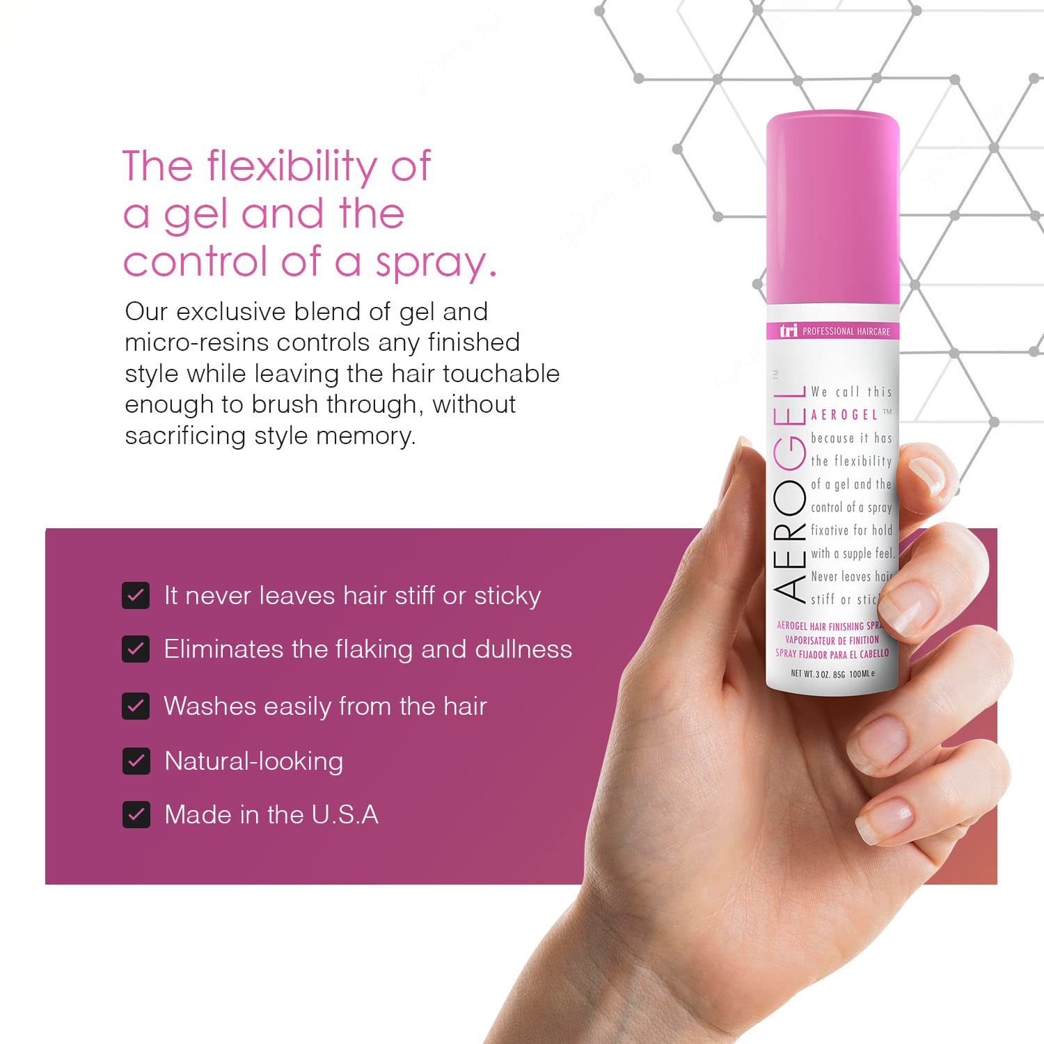 TRIDESIGN Aerogel compact travel pack ideal for on-the-go styling.