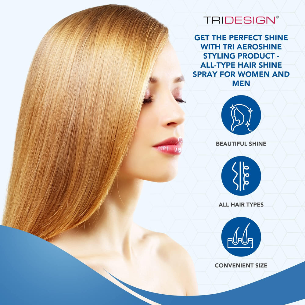 Dry, frizzy hair appears smoother with the lightweight Aeroshine mist.