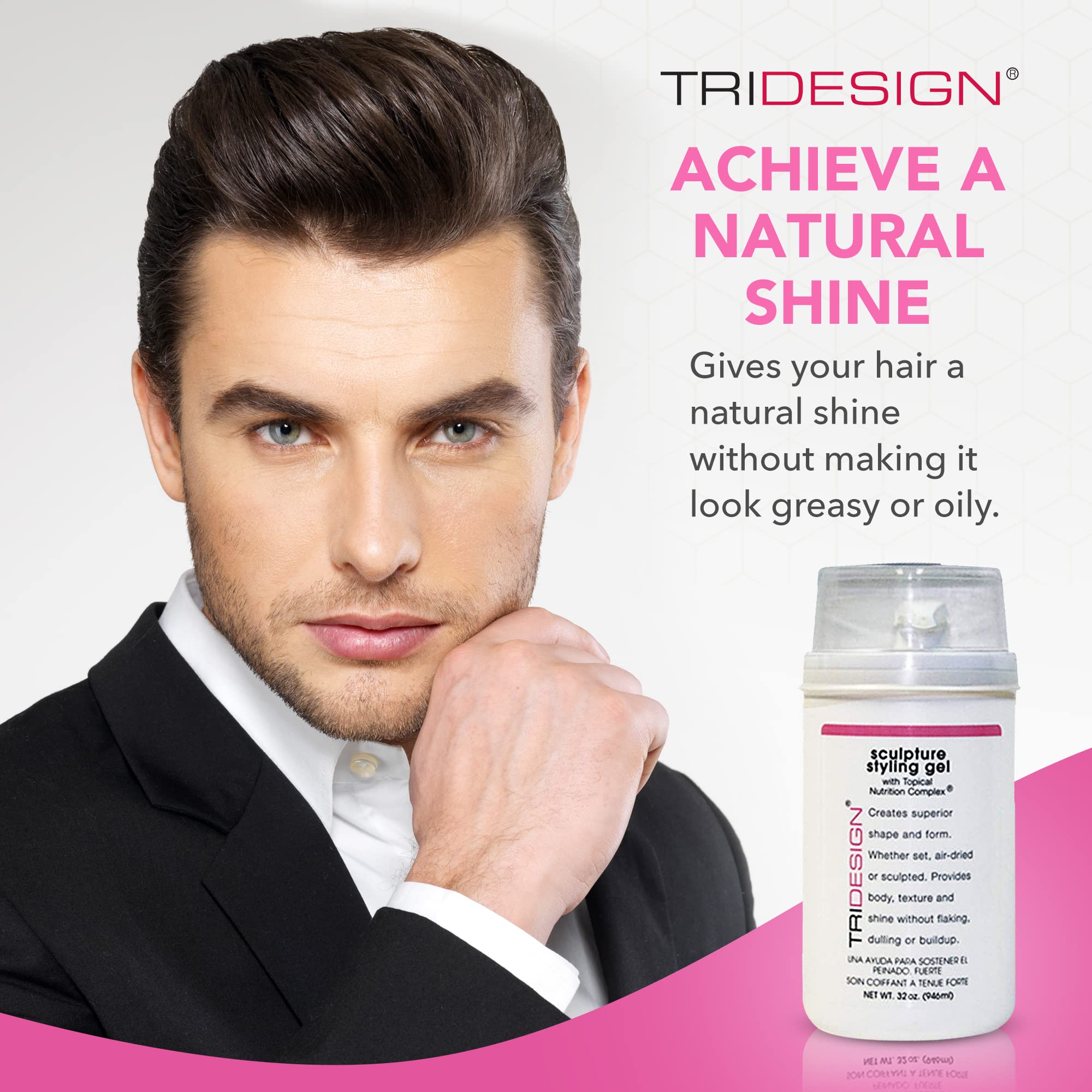 TRIDESIGN Hair Styling Gel controls frizz in humid conditions.