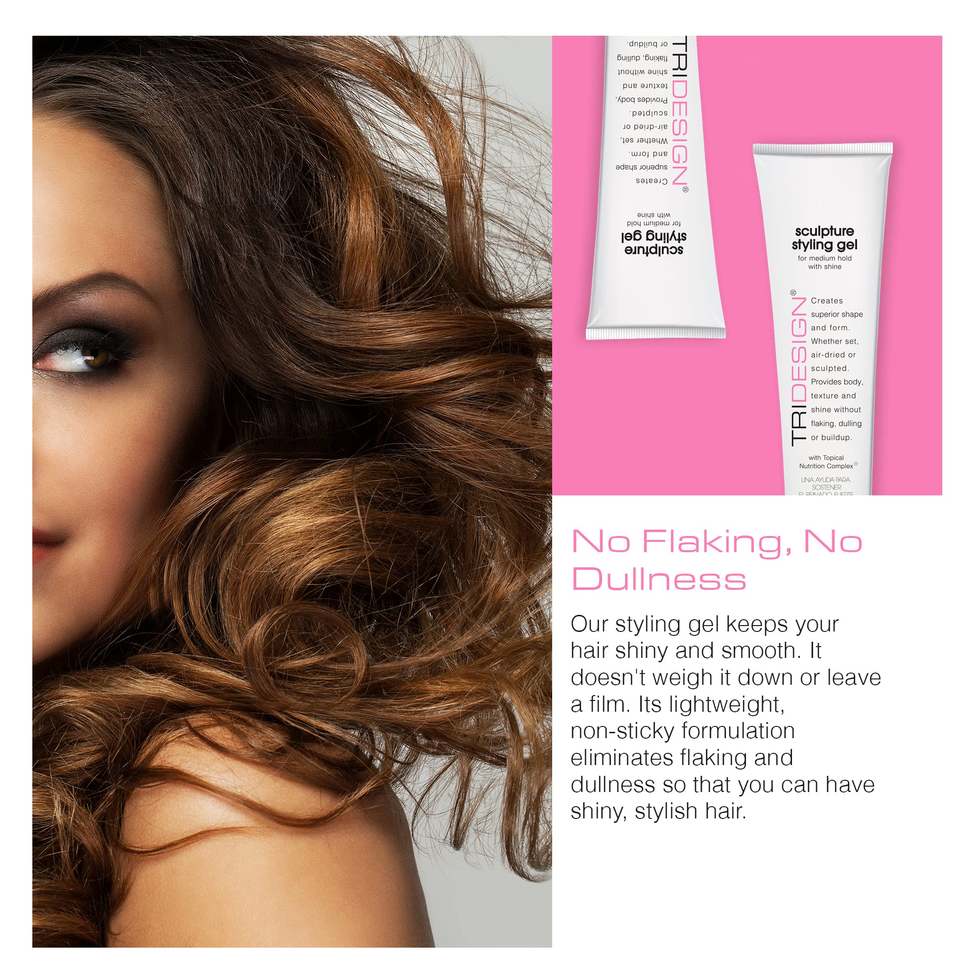 TRIDESIGN Sculpture Gel suitable for waves, curls, and fine hair.