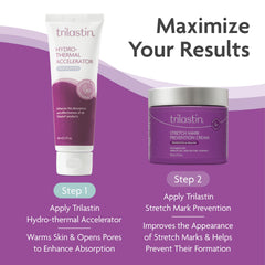 TriLASTIN Hydro-Thermal Accelerator application on skin demonstrates lightweight, non-greasy hydration.