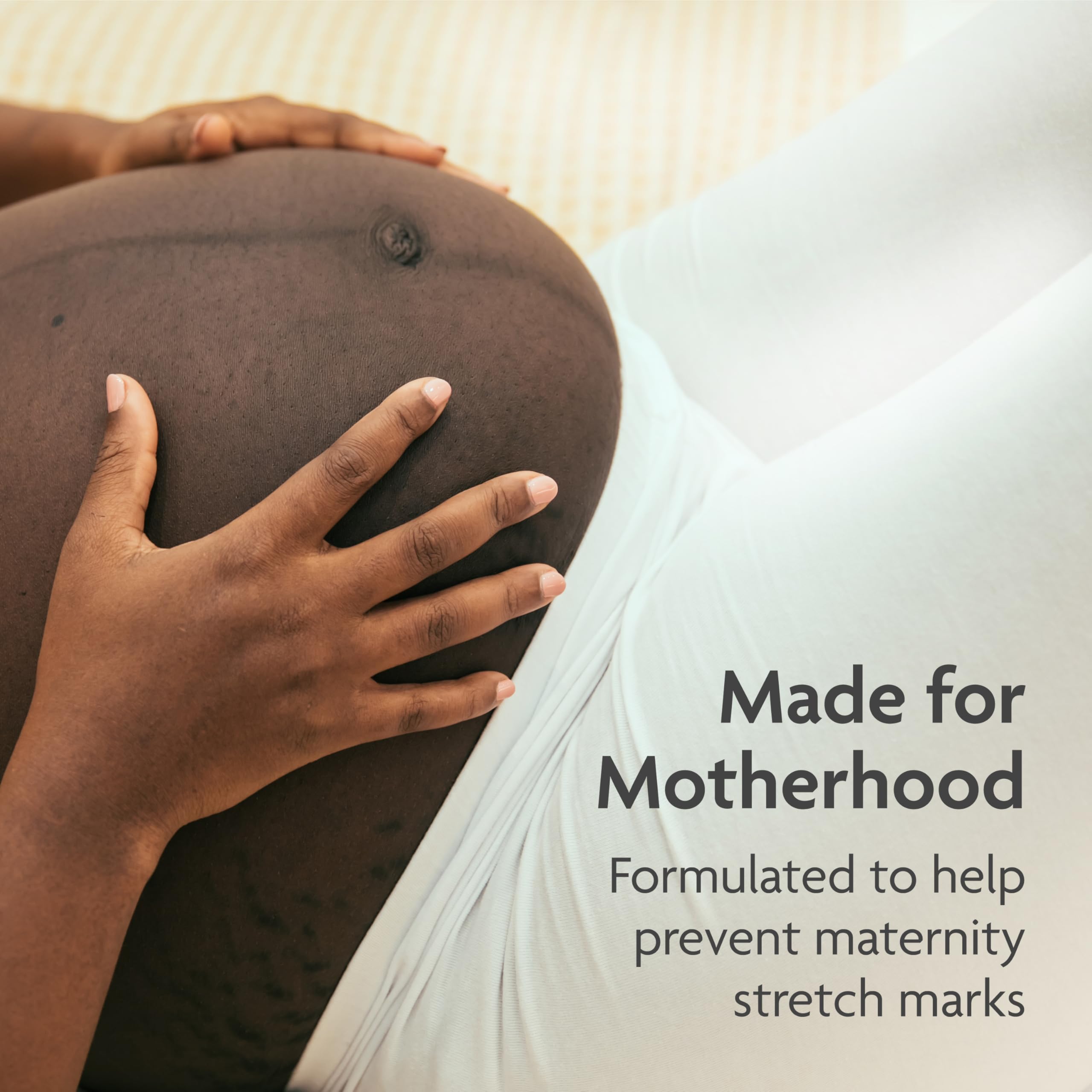 TriLASTIN Stretch Mark Cream quickly absorbing with light texture demonstration.