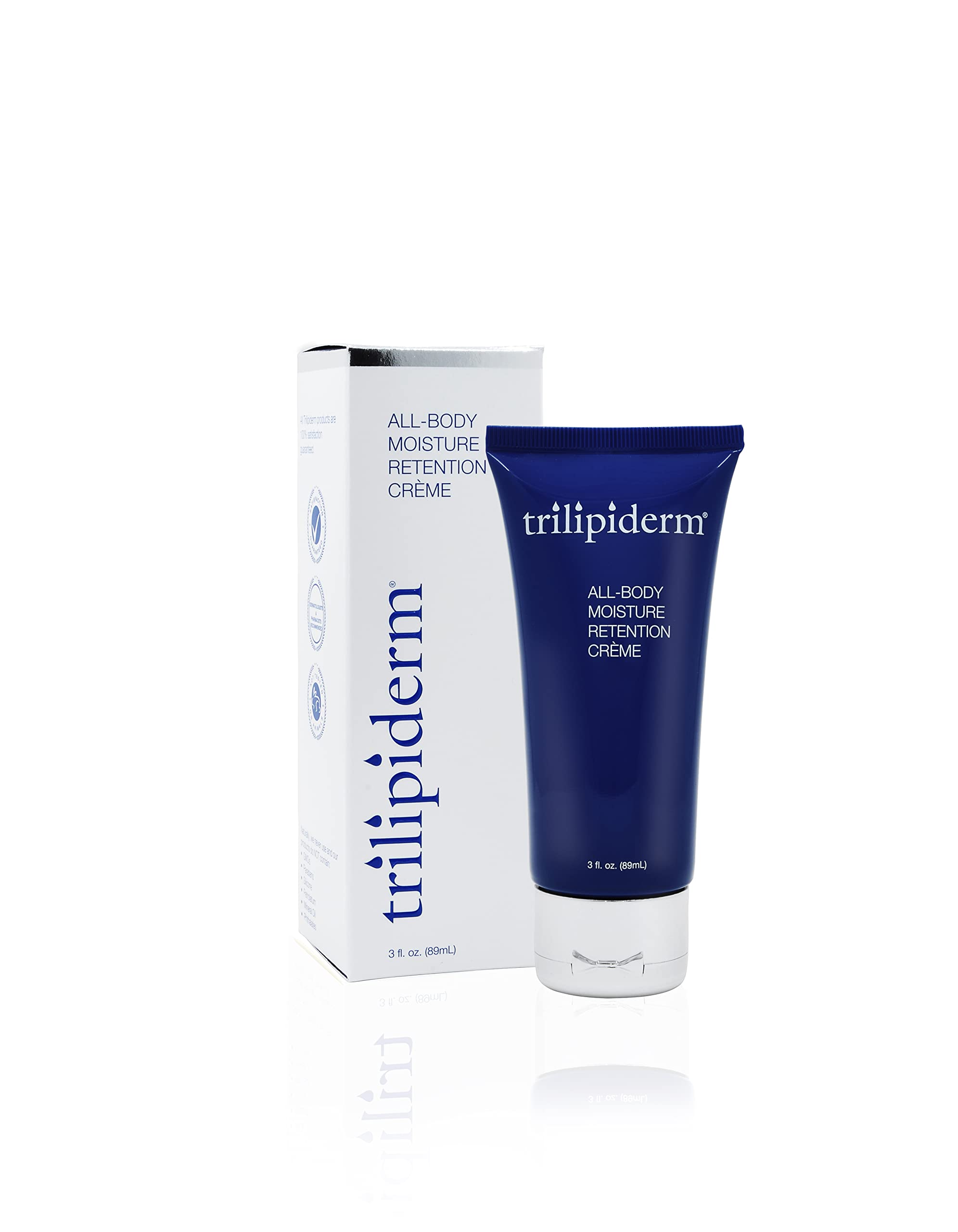 Trilipiderm All-Body Moisture Retention Creme in a tube provides on-the-go hydration