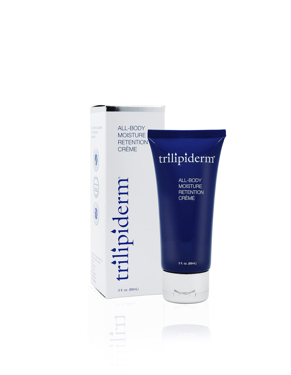 Trilipiderm All-Body Moisture Retention Creme in a tube provides on-the-go hydration