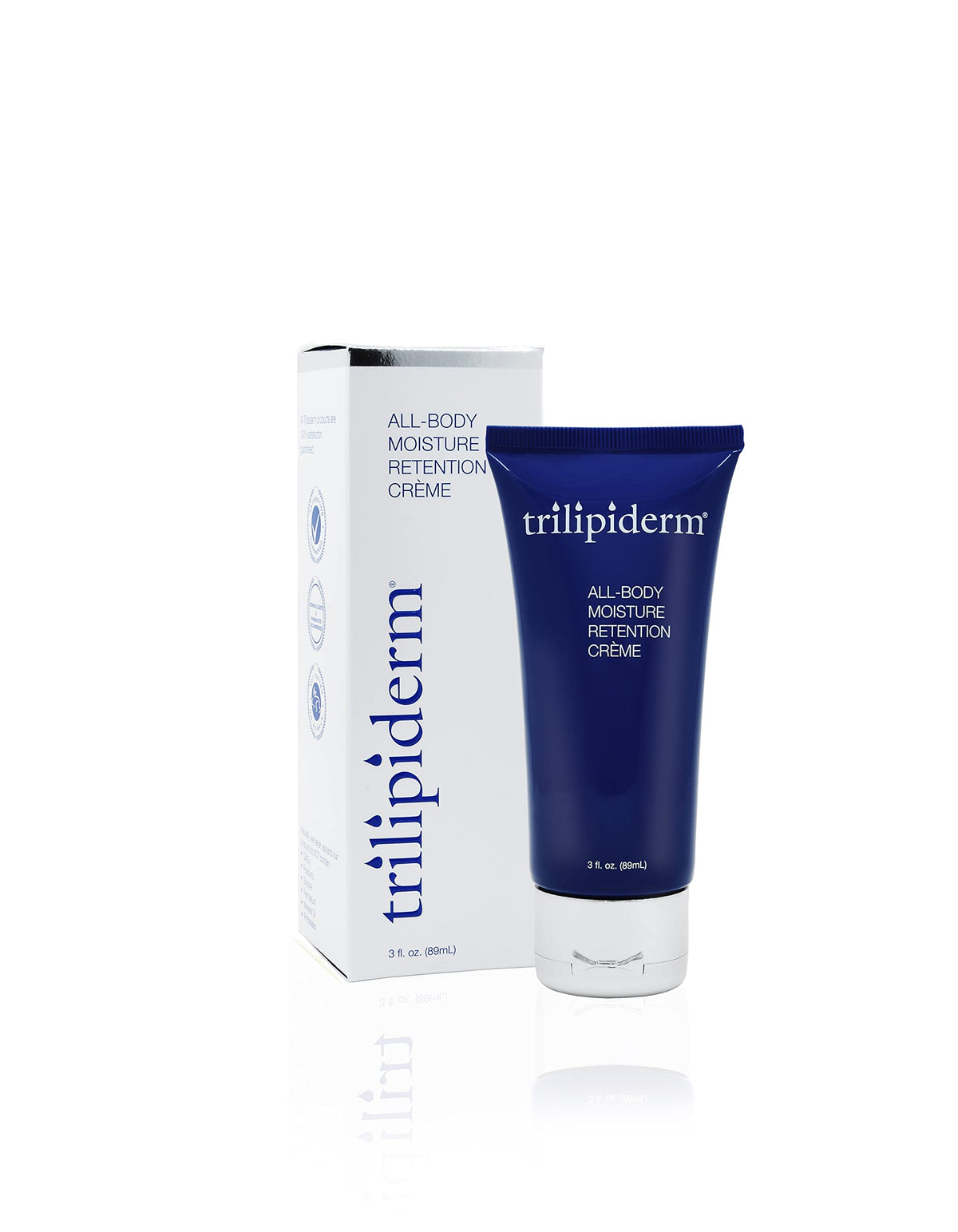 Trilipiderm All-Body Moisture Retention Creme in a tube provides on-the-go hydration