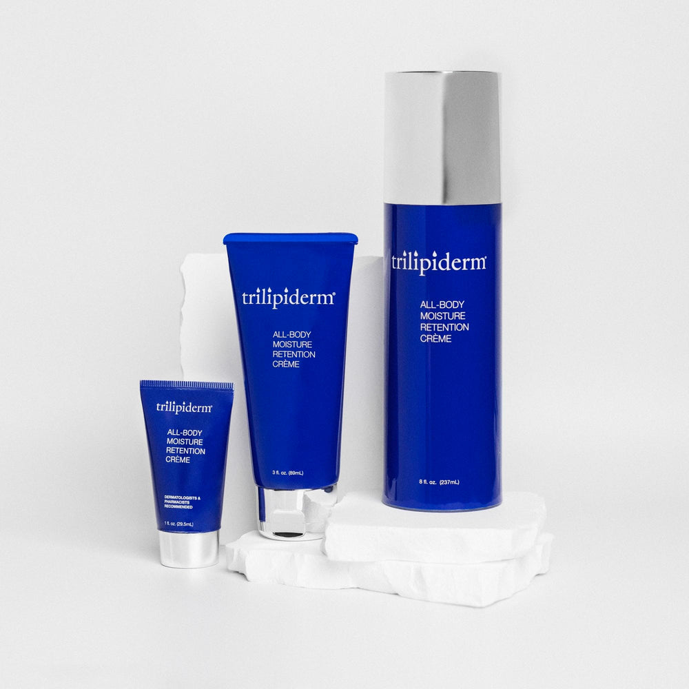 Trilipiderm non-greasy lightweight hydration absorbed quickly from the skin