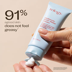 Trilogy Glycoin hydration illustration emphasizing long lasting moisture.