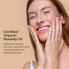 Trilogy rosehip oil roller offers on-the-go nourishment with precise roll-on delivery.