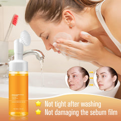 TRIMAKESHOP foaming cleanser application shows easy circular massage