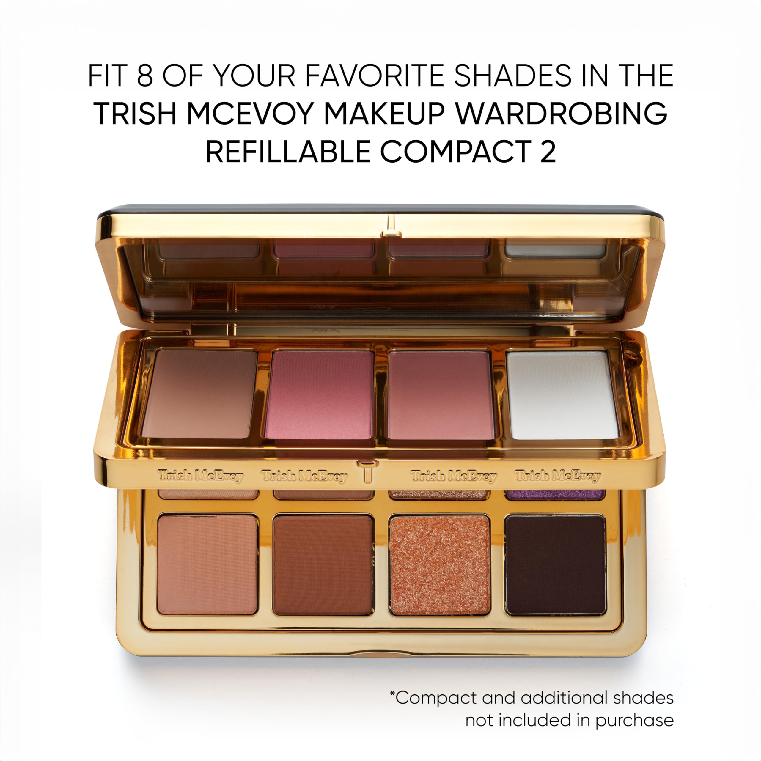 Trish McEvoy Glaze Eye Shadow Refill final look with subtle radiance.