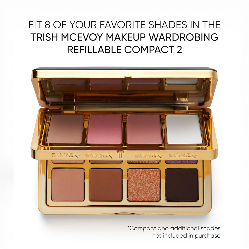 Trish McEvoy Glaze Eye Shadow Refill final look with subtle radiance.