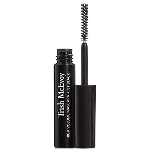 Trish McEvoy High Volume Mascara bottle displaying jet black formula for lasting impact.