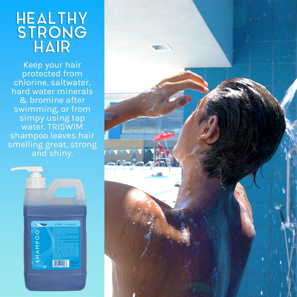 TRISWIM chamomile and watercress soothe scalp during post-swim care