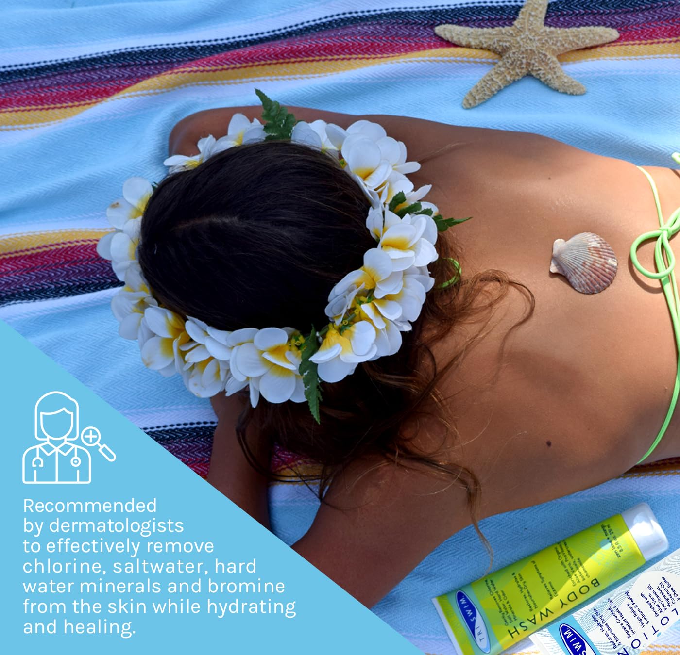 TRISWIM citrus scent bottle highlighting fresh aroma after swimming