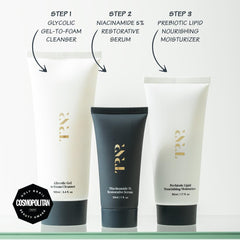 TRNR Daily-use skincare routine visual for unisex application