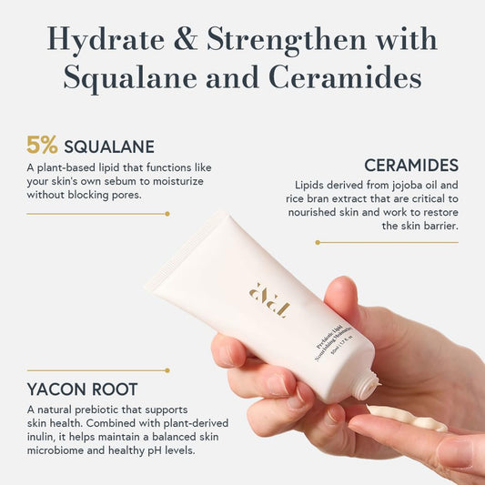 TRNR Hydration-boost cream texture swatch illustrating lightweight, non-greasy feel