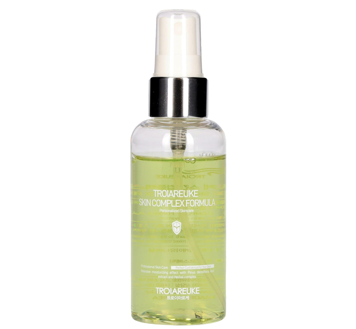 TROIAREUKE H+ Cocktail Ampoule Toner bottle in green for refreshed, balanced skin.