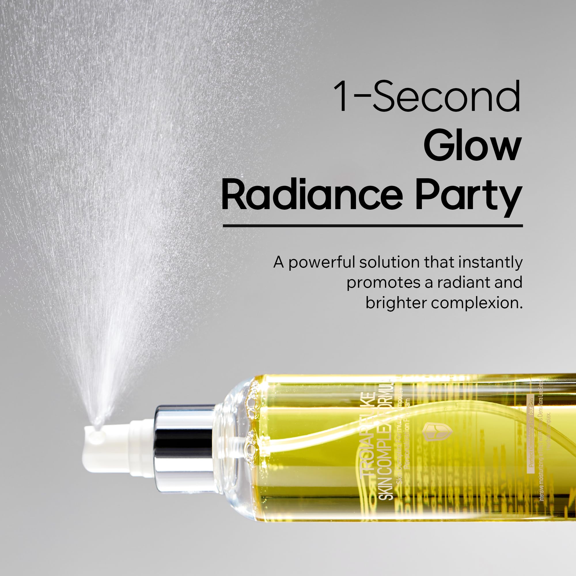 TROIAREUKE H+ Cocktail Ampoule Toner packaging with yellow cap signals premium skincare ritual