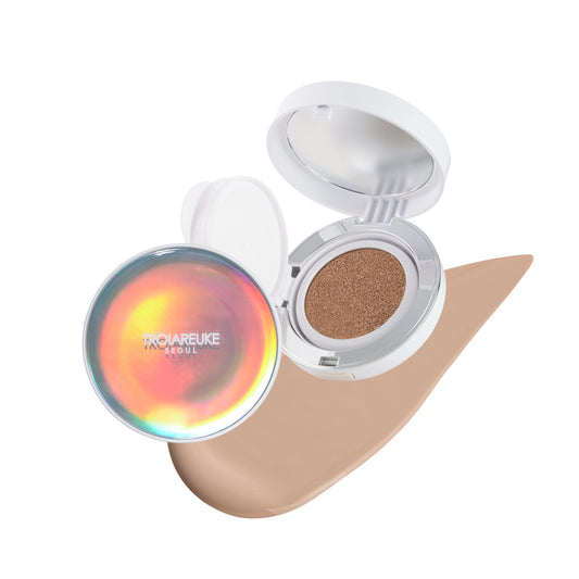 TROIAREUKE Seoul Bridal Cushion #21 pink beige swatch for natural hydration.