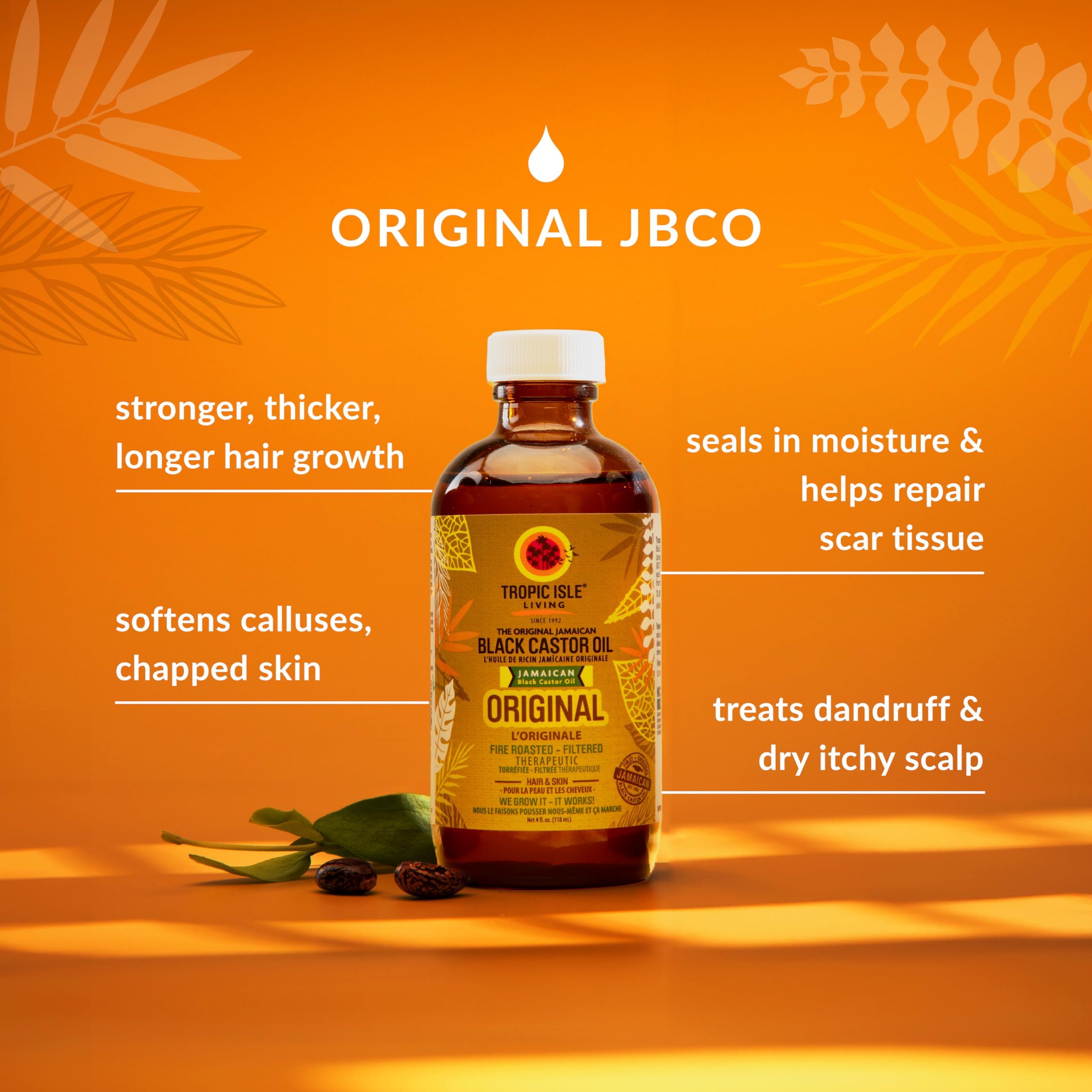 Tropic Isle Living Jamaican Black Castor Oil applied to hair for growth