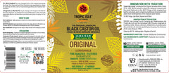 Tropic Isle Living Jamaican Black Castor Oil hot oil treatment setup