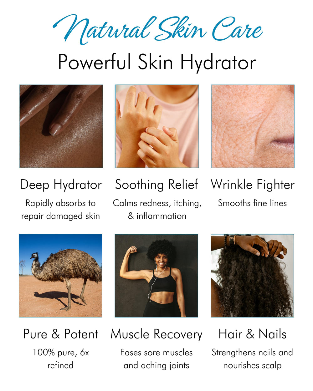 Premium amber bottle signals undiluted Tropical Holistic Emu Oil quality.