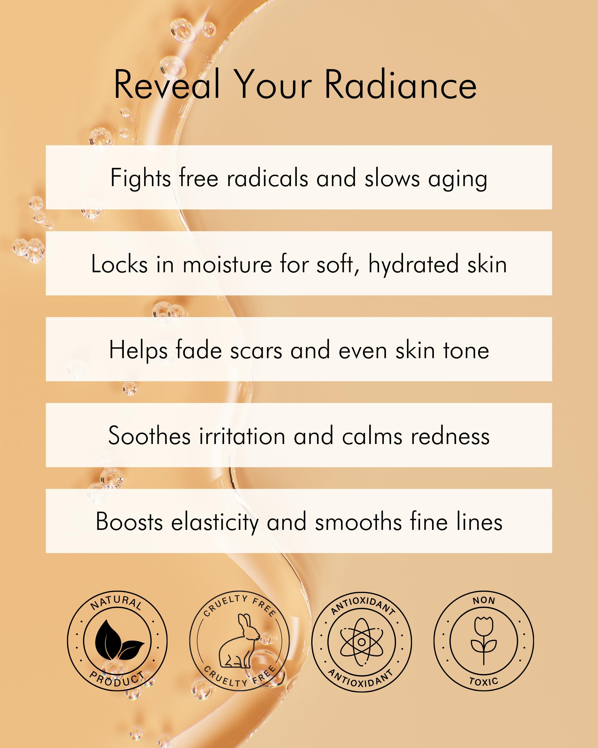 Tropical Holistic Vitamin E Oil nourishes skin for daily softness.