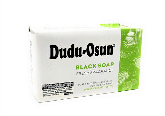 Tropical Naturals Dudu Osun packaging label for everyday skincare.