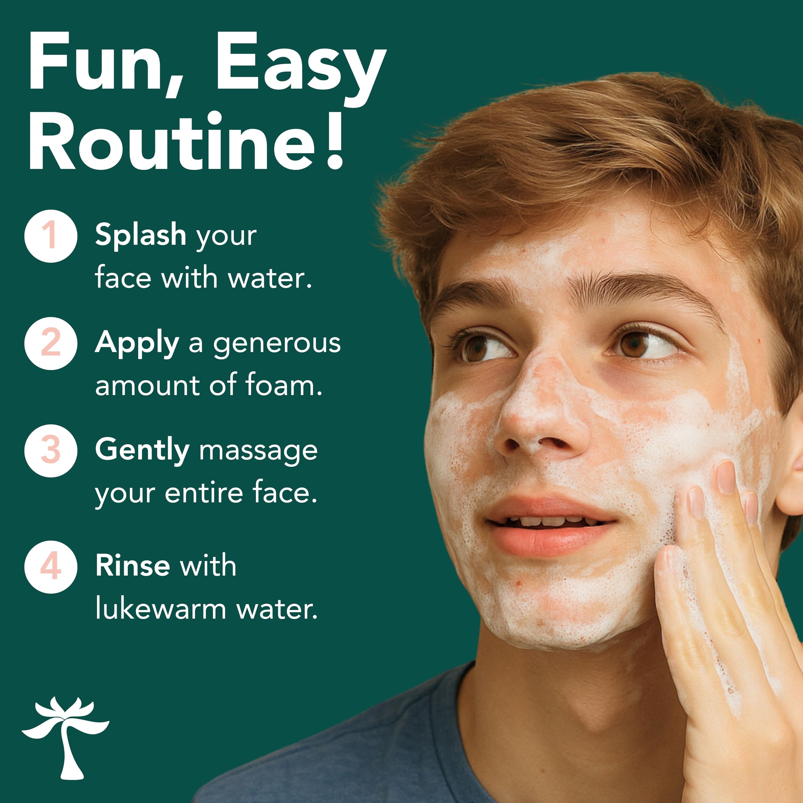 Tropiculture Clean Foaming Face Wash soothes with aloe and chamomile.