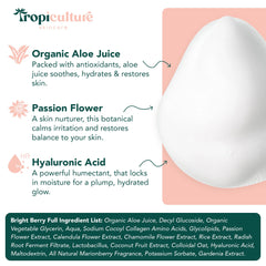Gardenia-derived blue hue highlights Bright Berry formula.