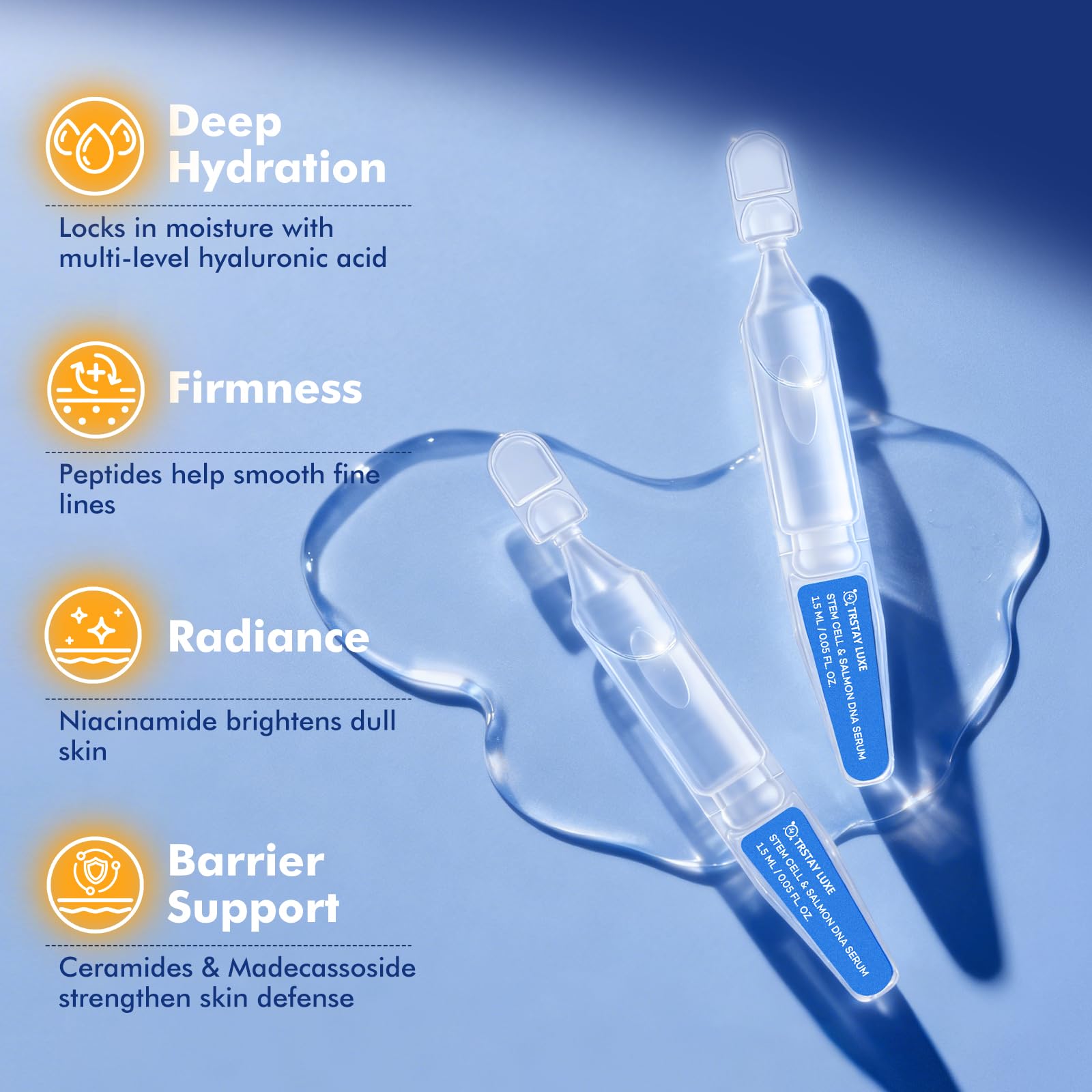 TRSTAY LUXE stem cell serum ampoules prep for daily use
