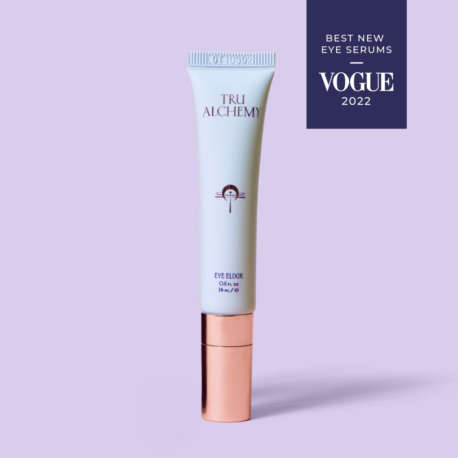 Tru Alchemy Eye Elixir texture swirl reveals smooth, creamy consistency