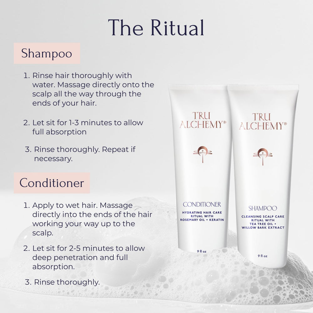 Tru Alchemy Frizz smoothing action demonstrating sleek hair results.
