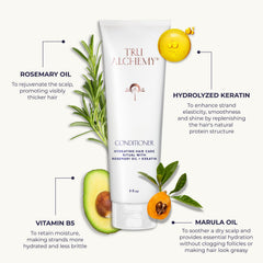 Tru Alchemy Hydrolyzed keratin detail enhancing moisture and smoothness.